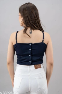 Sleeve Less Women Tops - S