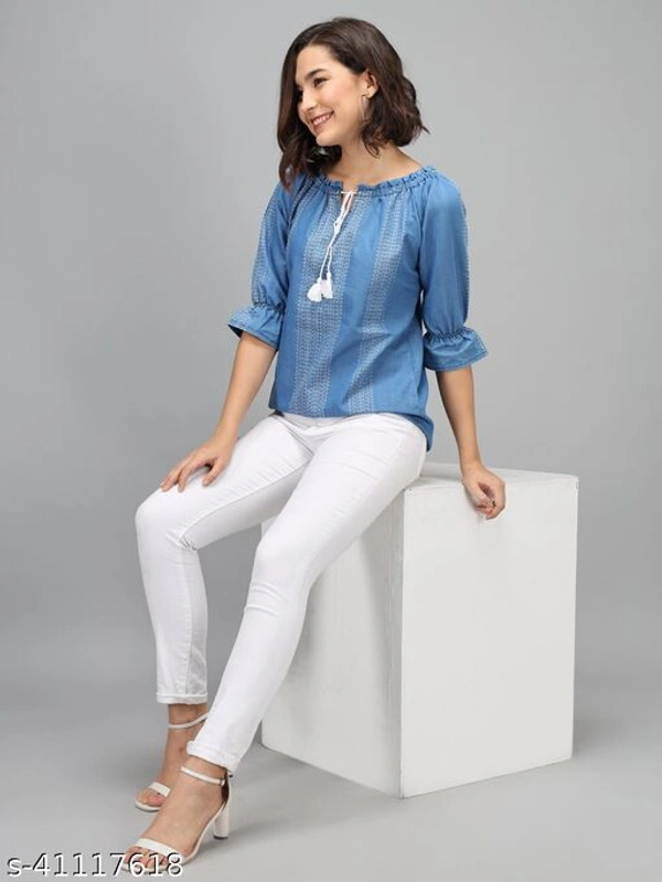 Denim Women Tops - S