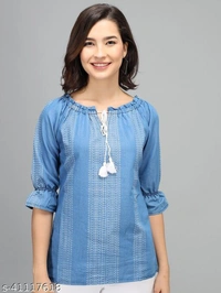 Denim Women Tops - S