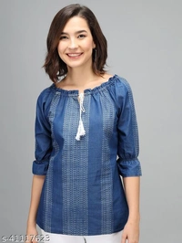 Denim Women Tops - S