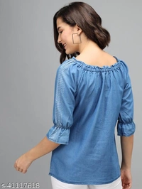 Denim Women Tops - S