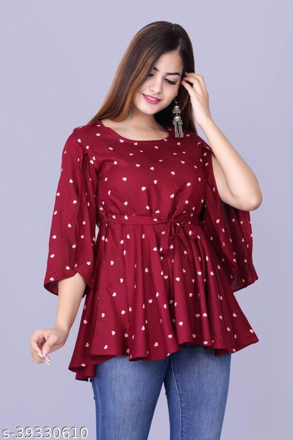 Gracefull Women Tops - Maroon, S