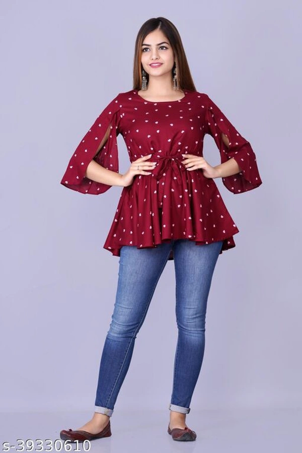Gracefull Women Tops - Maroon, S