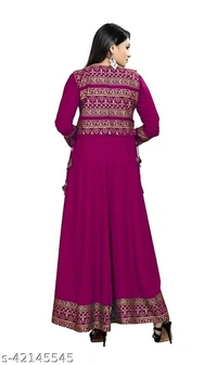 Women Kurti With Jacket - M, L, Dark pink