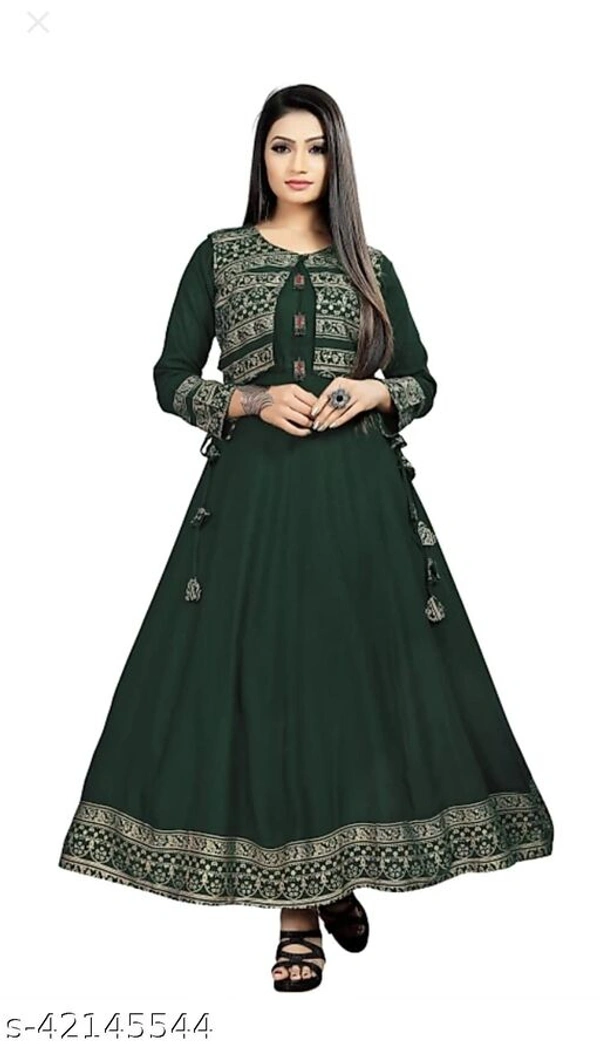 Women Kurti With Jacket - XL, XXL, Dark green