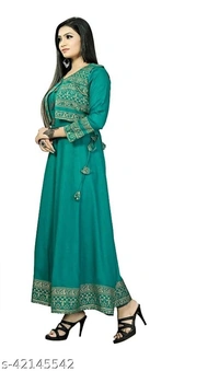 Women Kurti With Jacket - light green, 3XL, 4XL
