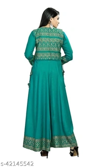 Women Kurti With Jacket - light green, 3XL, 4XL