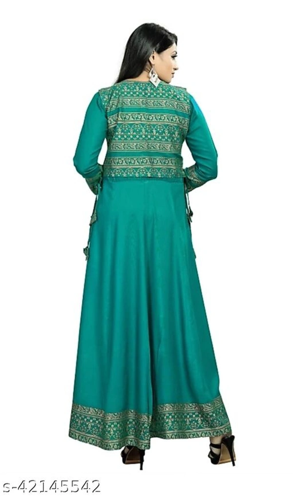 Women Kurti With Jacket - light green, 3XL, 4XL