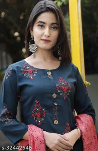 KURTI WITH SHARARA AND DUPPTA - XL