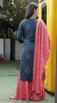 KURTI WITH SHARARA AND DUPPTA - XL