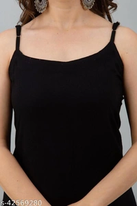Women's Black Kurti With Pant Set - XL