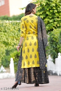 KURTI WITH SKIRT AND DUPPTA - M