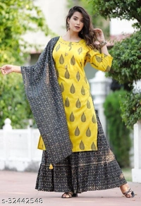 KURTI WITH SKIRT AND DUPPTA - 5XL