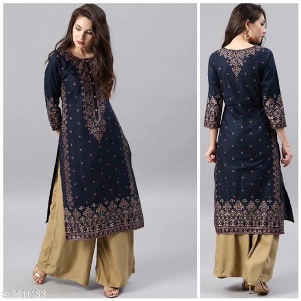 Long Kurti With Plazos - M
