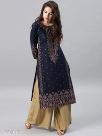 Long Kurti With Plazos - M
