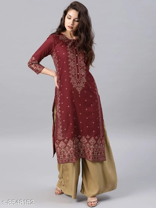 Long Kurti With Plazos - XXL