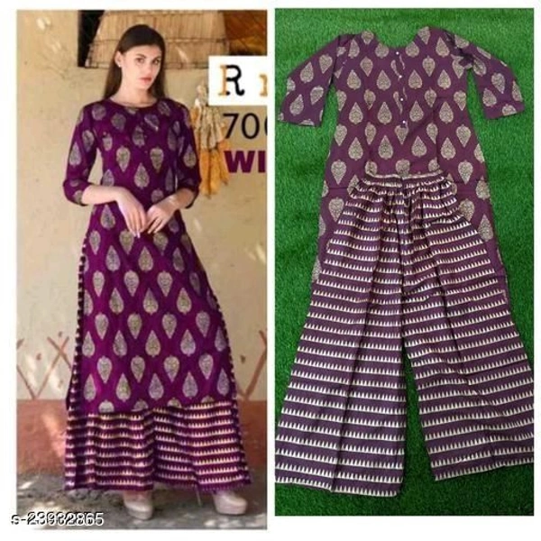 Banita Drishya Women Kurta Sets - S, Wine