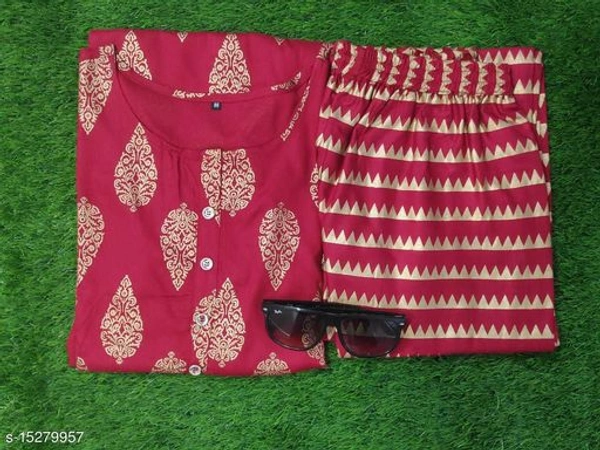 Banita Drishya Women Kurta Sets - XXL, Dark Red