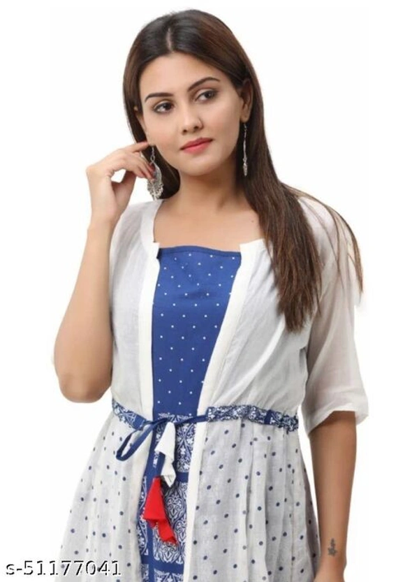 Women Checked Kurti With Jacket - M