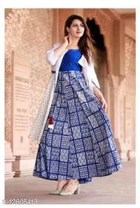 Women Checked Kurti With Jacket - L