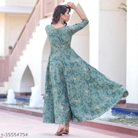 Women Long anarkali Kurti - M