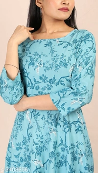 Women Long anarkali Kurti - M