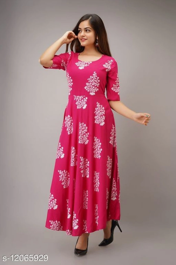 Women's Printed Rayon Kurti - 3XL