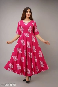 Women's Printed Rayon Kurti - 3XL