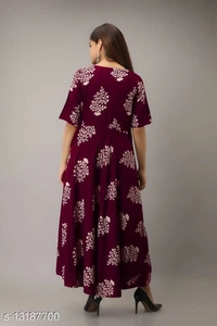 Women's Printed Rayon Kurti - XL