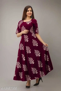 Women's Printed Rayon Kurti - L