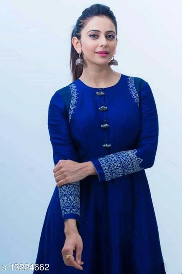 Women blue Kurti - S