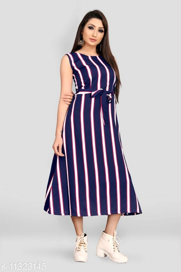  Fancy Maxi Dress With Belt  - S