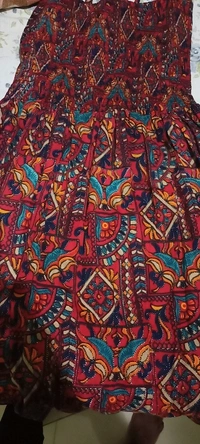 Western Style Smocking Dress - S