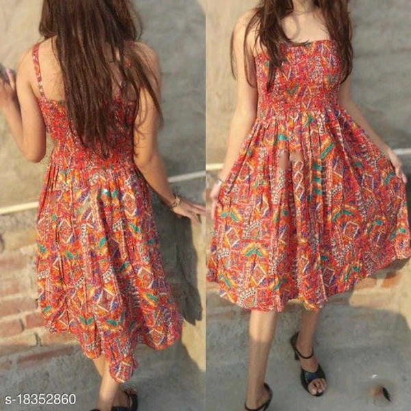 Western Style Smocking Dress - L