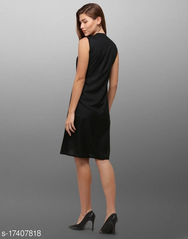 Crepe Fit & Flare Colorblocked Dress - XL