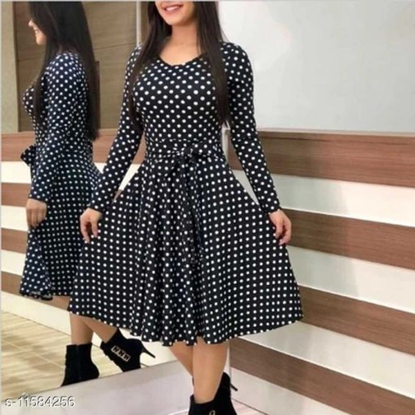 Trendy Crepe Dresses  - L