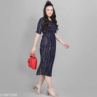 Women's Foil Printed Skater Dress - M