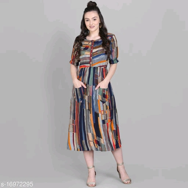 Women's Foil Printed Skater Dress - XL