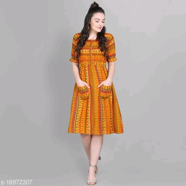 Women's Foil Printed Skater Dress - XXL