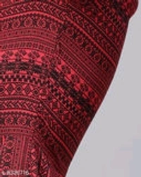 Maroon Aztec Borders Print Designer Maxi Dress - L