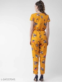 WOMEN YELLOW FLORAL JUMPSUIT - XXL