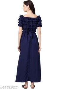 WESTERN WEAR SOLID DRESS - S