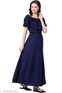 WESTERN WEAR SOLID DRESS - S