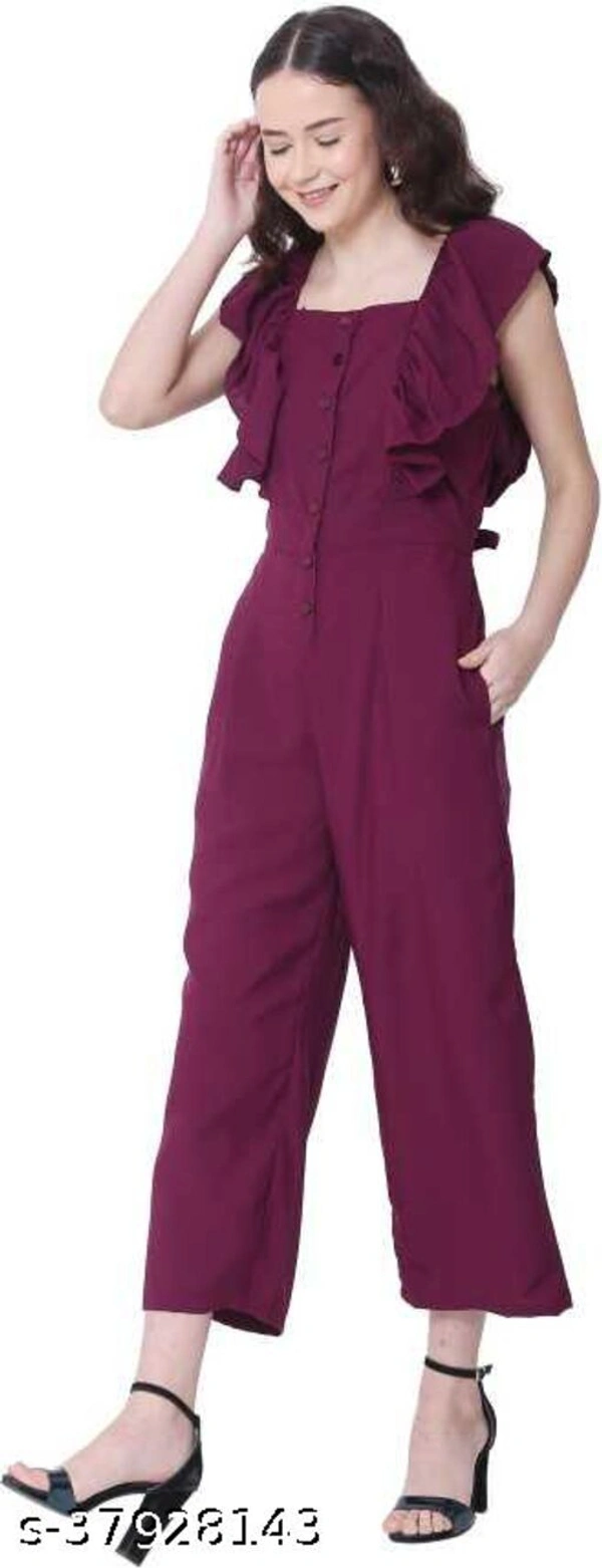 INSPIRE WINE SOLID JUMPSUIT - M