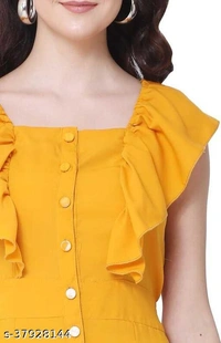 INSPIRE MUSTARD SOLID JUMPSUIT - L