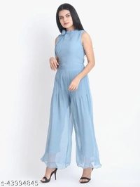 Women's Georgette Maxi Jumpsuit - S