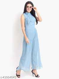 Women's Georgette Maxi Jumpsuit - S