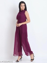 Women's Georgette Maxi Jumpsuit - XL