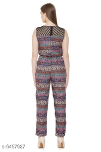 Crep Jaipuri jumpsuit with net Work - S