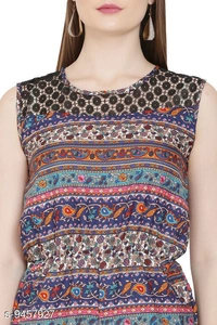Crep Jaipuri jumpsuit with net Work - S